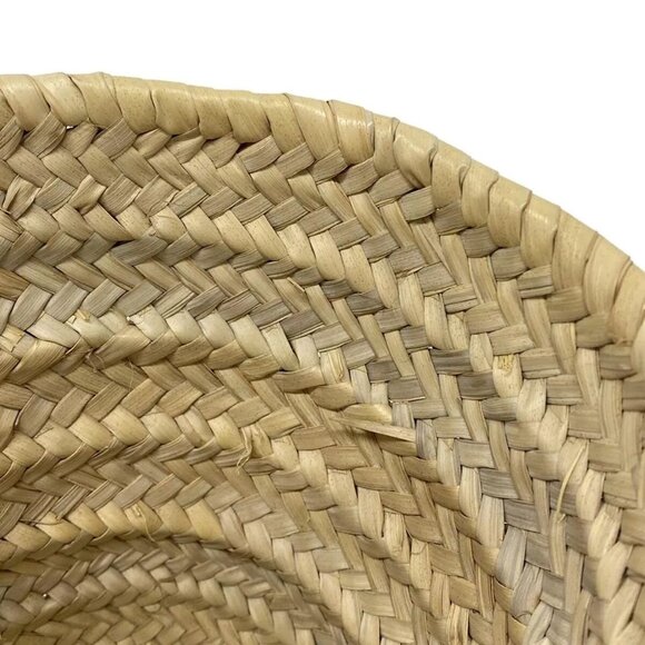 Auth CELINE Teen Triomphe Pannier - Beige Pink Beige Raffia Calf Skin Tote Bag - Picture 12 of 16